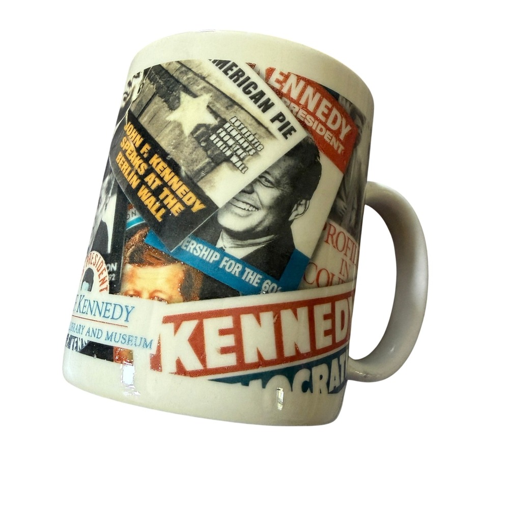 John F Kennedy Presidential Library Museum Coffee Mug JFK Souvenir Ceramic Cup